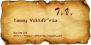 Tassy Viktória névjegykártya
